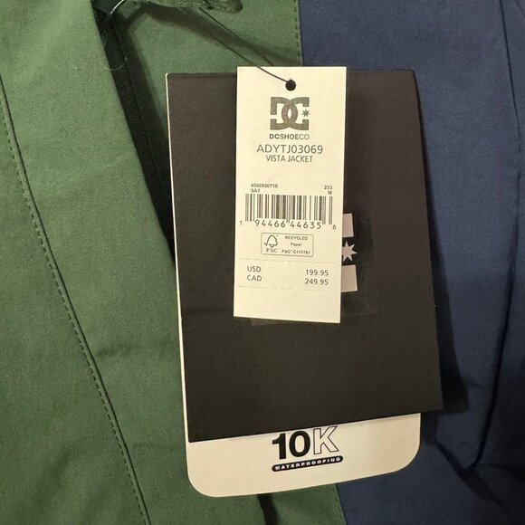 DC Men's 10K Shell Snowboard Jackets Green M - Picture 5 of 15